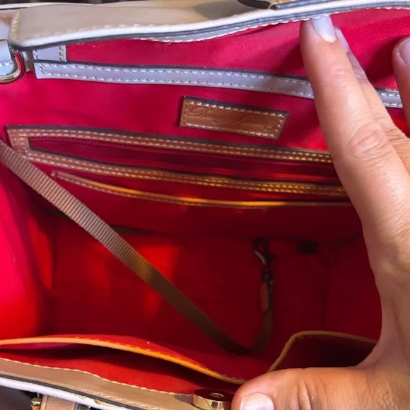 Dooney & Bourke Cream and Tan Tote - Picture 3 of 4